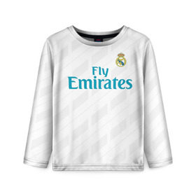 Детский лонгслив 3D с принтом Real Madrid , 100% полиэстер | длинные рукава, круглый вырез горловины, полуприлегающий силуэт
 | real madrid | королевский клуб | реал мадрид | форма