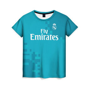 Женская футболка 3D с принтом Real Madrid , 100% полиэфир ( синтетическое хлопкоподобное полотно) | прямой крой, круглый вырез горловины, длина до линии бедер | real madrid | королевский клуб | реал мадрид | форма