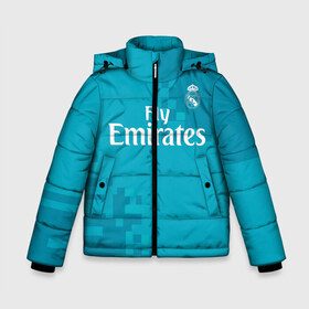 Зимняя куртка для мальчиков 3D с принтом Real Madrid , ткань верха — 100% полиэстер; подклад — 100% полиэстер, утеплитель — 100% полиэстер | длина ниже бедра, удлиненная спинка, воротник стойка и отстегивающийся капюшон. Есть боковые карманы с листочкой на кнопках, утяжки по низу изделия и внутренний карман на молнии. 

Предусмотрены светоотражающий принт на спинке, радужный светоотражающий элемент на пуллере молнии и на резинке для утяжки | real madrid | королевский клуб | реал мадрид | форма