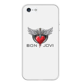 Чехол для iPhone 5/5S матовый с принтом Bon Jovi , Силикон | Область печати: задняя сторона чехла, без боковых панелей | its my life | бон жови | джон бон джови | кровь | меч | сердце