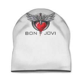 Шапка 3D с принтом Bon Jovi , 100% полиэстер | универсальный размер, печать по всей поверхности изделия | its my life | бон жови | джон бон джови | кровь | меч | сердце
