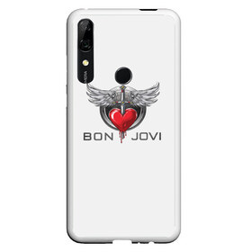 Чехол для Honor P Smart Z с принтом Bon Jovi , Силикон | Область печати: задняя сторона чехла, без боковых панелей | Тематика изображения на принте: its my life | бон жови | джон бон джови | кровь | меч | сердце