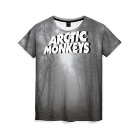 Женская футболка 3D с принтом Forest Monkeys , 100% полиэфир ( синтетическое хлопкоподобное полотно) | прямой крой, круглый вырез горловины, длина до линии бедер | arctic monkeys