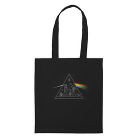 Сумка 3D повседневная с принтом Pink Floyd Make Rainbow , 100% полиэстер | Плотность: 200 г/м2; Размер: 34×35 см; Высота лямок: 30 см | Тематика изображения на принте: англия | басы | британия | гитара | группа | логотип | музыка | песни | пинк флойд | призма | радуга | рок | свет