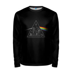 Мужской лонгслив 3D с принтом Pink Floyd Make Rainbow , 100% полиэстер | длинные рукава, круглый вырез горловины, полуприлегающий силуэт | Тематика изображения на принте: англия | басы | британия | гитара | группа | логотип | музыка | песни | пинк флойд | призма | радуга | рок | свет