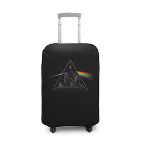 Чехол для чемодана 3D с принтом Pink Floyd Make Rainbow , 86% полиэфир, 14% спандекс | двустороннее нанесение принта, прорези для ручек и колес | Тематика изображения на принте: англия | басы | британия | гитара | группа | логотип | музыка | песни | пинк флойд | призма | радуга | рок | свет