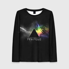 Женский лонгслив 3D с принтом Pink Floyd Logo , 100% полиэстер | длинные рукава, круглый вырез горловины, полуприлегающий силуэт | англия | басы | британия | гитара | группа | дым | космос | логотип | музыка | песни | пинк флойд | призма | радуга | рок | свет