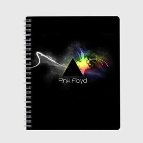 Тетрадь с принтом Pink Floyd Logo , 100% бумага | 48 листов, плотность листов — 60 г/м2, плотность картонной обложки — 250 г/м2. Листы скреплены сбоку удобной пружинной спиралью. Уголки страниц и обложки скругленные. Цвет линий — светло-серый
 | англия | басы | британия | гитара | группа | дым | космос | логотип | музыка | песни | пинк флойд | призма | радуга | рок | свет