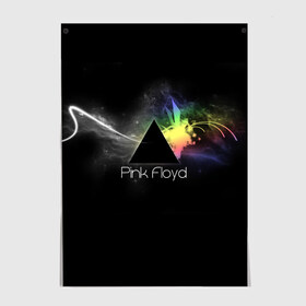 Постер с принтом Pink Floyd Logo , 100% бумага
 | бумага, плотность 150 мг. Матовая, но за счет высокого коэффициента гладкости имеет небольшой блеск и дает на свету блики, но в отличии от глянцевой бумаги не покрыта лаком | англия | басы | британия | гитара | группа | дым | космос | логотип | музыка | песни | пинк флойд | призма | радуга | рок | свет