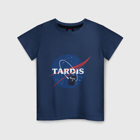 Детская футболка хлопок с принтом Tardis NASA , 100% хлопок | круглый вырез горловины, полуприлегающий силуэт, длина до линии бедер | doctor who | space | tardis | time machine | будка | время. пространство | доктор кто | космос | машина времени | наса | сериал | тардис