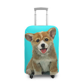 Чехол для чемодана 3D с принтом Корги , 86% полиэфир, 14% спандекс | двустороннее нанесение принта, прорези для ручек и колес | Тематика изображения на принте: corgy | dog | korgi | puppy | вельш корги | кардиган | коржик | пемброк | собака | щенок