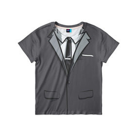 Детская футболка 3D с принтом Костюм , 100% гипоаллергенный полиэфир | прямой крой, круглый вырез горловины, длина до линии бедер, чуть спущенное плечо, ткань немного тянется | галстук | классика | костюм | пиджак | стиль | строгий