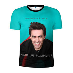 Мужская футболка 3D спортивная с принтом Наутилус Помпилиус , 100% полиэстер с улучшенными характеристиками | приталенный силуэт, круглая горловина, широкие плечи, сужается к линии бедра | наутилус помпилиус