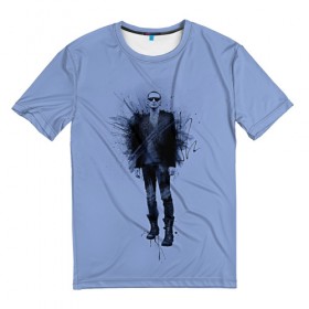 Мужская футболка 3D с принтом Chester Bennington , 100% полиэфир | прямой крой, круглый вырез горловины, длина до линии бедер | 
