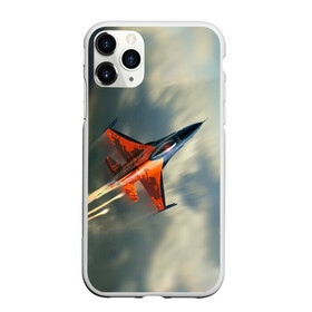 Чехол для iPhone 11 Pro матовый с принтом Красный F16 , Силикон |  | самолет