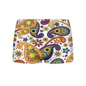 Мужские трусы 3D с принтом Цветные огурцы , 50% хлопок, 50% полиэстер | классическая посадка, на поясе мягкая тканевая резинка | cucumber | flower | gherkin | ornament | pattern | гжель | орнамент | текстура | турецкий огурец | узоры | цветок | цветочный | этнический узор