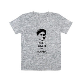 Детская футболка хлопок с принтом Kappa , 100% хлопок | круглый вырез горловины, полуприлегающий силуэт, длина до линии бедер | Тематика изображения на принте: cs go | kappa | каппа | кс го
