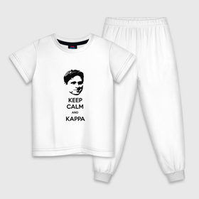 Детская пижама хлопок с принтом Kappa , 100% хлопок |  брюки и футболка прямого кроя, без карманов, на брюках мягкая резинка на поясе и по низу штанин
 | cs go | kappa | каппа | кс го