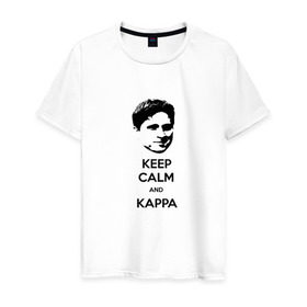 Мужская футболка хлопок с принтом Kappa , 100% хлопок | прямой крой, круглый вырез горловины, длина до линии бедер, слегка спущенное плечо. | cs go | kappa | каппа | кс го