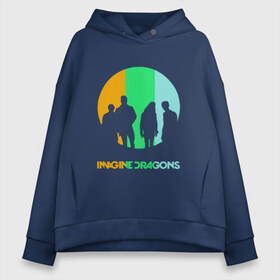 Женское худи Oversize хлопок с принтом Imagine Dragons , френч-терри — 70% хлопок, 30% полиэстер. Мягкий теплый начес внутри —100% хлопок | боковые карманы, эластичные манжеты и нижняя кромка, капюшон на магнитной кнопке | imagine dragons