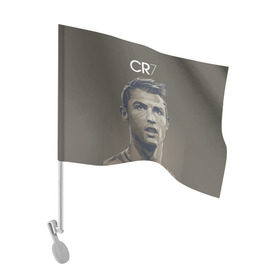 Флаг для автомобиля с принтом Криштиану , 100% полиэстер | Размер: 30*21 см | cr7 | золотой мяч | португалия | реал мадрид | роналду | рональдо | футболист