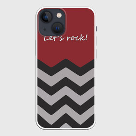 Чехол для iPhone 13 mini с принтом Lets rock ,  |  | lets rock | twin peaks | давайте сделаем это | даян | даяна | диана | дэвид линч | карлик | твин пикс