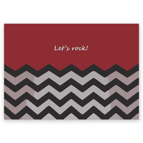 Поздравительная открытка с принтом Lets rock! , 100% бумага | плотность бумаги 280 г/м2, матовая, на обратной стороне линовка и место для марки
 | lets rock | twin peaks | давайте сделаем это | даян | даяна | диана | дэвид линч | карлик | твин пикс