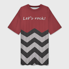 Платье-футболка 3D с принтом Lets rock ,  |  | lets rock | twin peaks | давайте сделаем это | даян | даяна | диана | дэвид линч | карлик | твин пикс