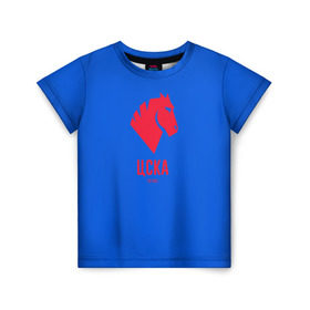 Детская футболка 3D с принтом ЦСКА , 100% гипоаллергенный полиэфир | прямой крой, круглый вырез горловины, длина до линии бедер, чуть спущенное плечо, ткань немного тянется | кони | москва | россия | цска