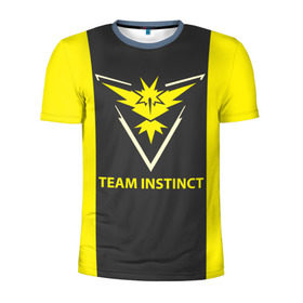 Мужская футболка 3D спортивная с принтом Team instinct , 100% полиэстер с улучшенными характеристиками | приталенный силуэт, круглая горловина, широкие плечи, сужается к линии бедра | game | игра | игрок | инстинкт | пикачу | покемон