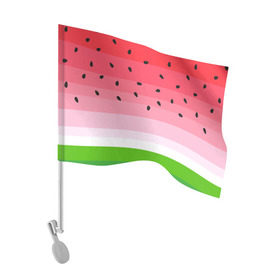 Флаг для автомобиля с принтом Арбузик , 100% полиэстер | Размер: 30*21 см | pattern | trend | арбуз | зеленый | косточки | красный | мода | патерн | паттерн | розовый | текстура | тренд | фрукт | ягода
