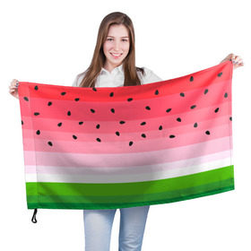 Флаг 3D с принтом Арбузик , 100% полиэстер | плотность ткани — 95 г/м2, размер — 67 х 109 см. Принт наносится с одной стороны | pattern | trend | арбуз | зеленый | косточки | красный | мода | патерн | паттерн | розовый | текстура | тренд | фрукт | ягода