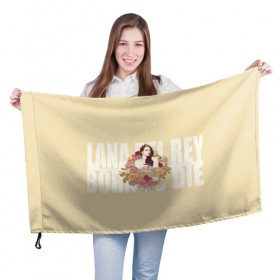 Флаг 3D с принтом Lana Del Rey , 100% полиэстер | плотность ткани — 95 г/м2, размер — 67 х 109 см. Принт наносится с одной стороны | 