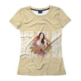 Женская футболка 3D с принтом Lana Del Rey , 100% полиэфир ( синтетическое хлопкоподобное полотно) | прямой крой, круглый вырез горловины, длина до линии бедер | 