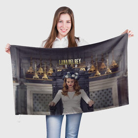 Флаг 3D с принтом Lana Del Rey , 100% полиэстер | плотность ткани — 95 г/м2, размер — 67 х 109 см. Принт наносится с одной стороны | Тематика изображения на принте: lana del rey | лана дель рей
