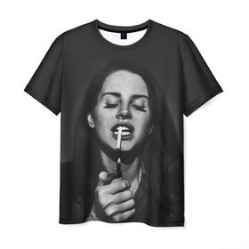 Мужская футболка 3D с принтом Lana Del Rey , 100% полиэфир | прямой крой, круглый вырез горловины, длина до линии бедер | lana del rey | лана дель рей