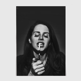 Постер с принтом Lana Del Rey , 100% бумага
 | бумага, плотность 150 мг. Матовая, но за счет высокого коэффициента гладкости имеет небольшой блеск и дает на свету блики, но в отличии от глянцевой бумаги не покрыта лаком | Тематика изображения на принте: lana del rey | лана дель рей