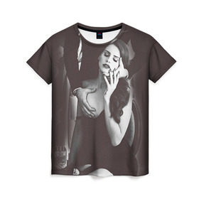 Женская футболка 3D с принтом Lana Del Rey , 100% полиэфир ( синтетическое хлопкоподобное полотно) | прямой крой, круглый вырез горловины, длина до линии бедер | Тематика изображения на принте: lana del rey | лана дель рей