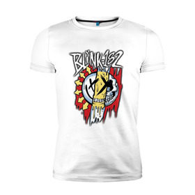 Мужская футболка премиум с принтом MIXED UP Blink-182 , 92% хлопок, 8% лайкра | приталенный силуэт, круглый вырез ворота, длина до линии бедра, короткий рукав | 3 | mixed | rock | музыка | рок | череп