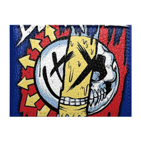 Обложка для студенческого билета с принтом MIXED UP Blink-182 , натуральная кожа | Размер: 11*8 см; Печать на всей внешней стороне | Тематика изображения на принте: 3 | mixed | rock | музыка | рок | череп