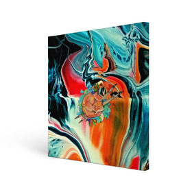 Холст квадратный с принтом Лиса художник , 100% ПВХ |  | 3d | abstract | abstraction | fox | spray | абстракция | животные | кисти | краски | лиса | лисица | текстуры | художник