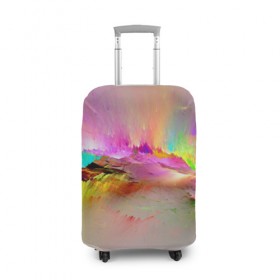 Чехол для чемодана 3D с принтом Краски неба , 86% полиэфир, 14% спандекс | двустороннее нанесение принта, прорези для ручек и колес | abstract | background | bright | colorful | colors | painting | rainbow | splash | краски | фон