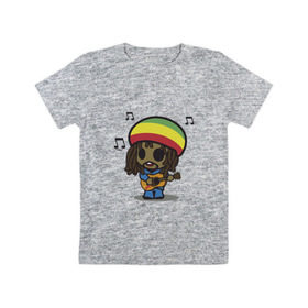Детская футболка хлопок с принтом Reggae , 100% хлопок | круглый вырез горловины, полуприлегающий силуэт, длина до линии бедер | bob marley | боб марли
