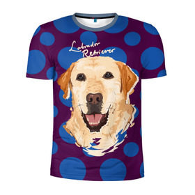 Мужская футболка 3D спортивная с принтом Лабрадор Ретривер , 100% полиэстер с улучшенными характеристиками | приталенный силуэт, круглая горловина, широкие плечи, сужается к линии бедра | animal | dog | labrador retriever | pet | puppy | арт | животные | лабрадор | пес | собаки