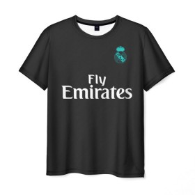 Мужская футболка 3D с принтом Cristiano Ronaldo away 2018 , 100% полиэфир | прямой крой, круглый вырез горловины, длина до линии бедер | Тематика изображения на принте: champions | cristiano | league | madrid | real | ronaldo | spain | испания | криштиану | лига | мадрид | реал | роналду | чемпионов