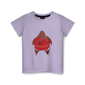 Детская футболка хлопок с принтом Fat Jordan , 100% хлопок | круглый вырез горловины, полуприлегающий силуэт, длина до линии бедер | basketball | bulls | chicago | jordan | michael | nba | sport | баскетбол | буллс | джордан | майкл | нба | спорт | чикаго