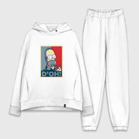 Женский костюм хлопок Oversize с принтом Гомер ,  |  | homer | simpsons | барт | гомер | мульт | мультфильм | отец | пончик | симпсон | симпсоны