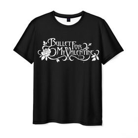 Мужская футболка 3D с принтом Bullet for my Valentine , 100% полиэфир | прямой крой, круглый вырез горловины, длина до линии бедер | bfmw | metalcore | music | rock | джейсон джеймс | майкл пэджет | майкл томас | металл | мэттью так | надпись | рок