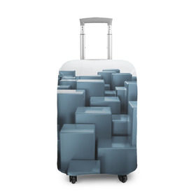 Чехол для чемодана 3D с принтом Кубическая текстура , 86% полиэфир, 14% спандекс | двустороннее нанесение принта, прорези для ручек и колес | abstract | abstraction | block | tessera | абстракция | кубики | текстура