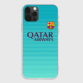 Чехол для iPhone 12 Pro Max с принтом Aqua Barcelona , Силикон |  | barcelona | барса | барселона | футбол